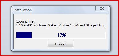 Wait for MAGIX Rintone Maker to finish installing.