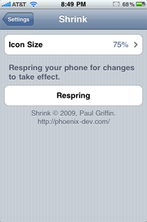 Shrink cydia tweak