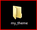 The created theme folder