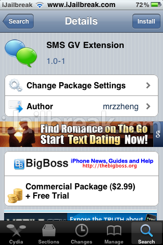 SMS GV Extension Cydia Tweak