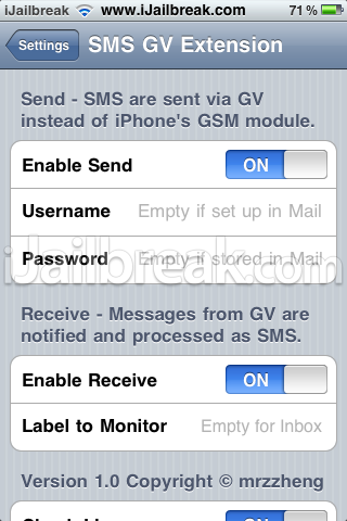 SMS GV Extension Cydia Tweak