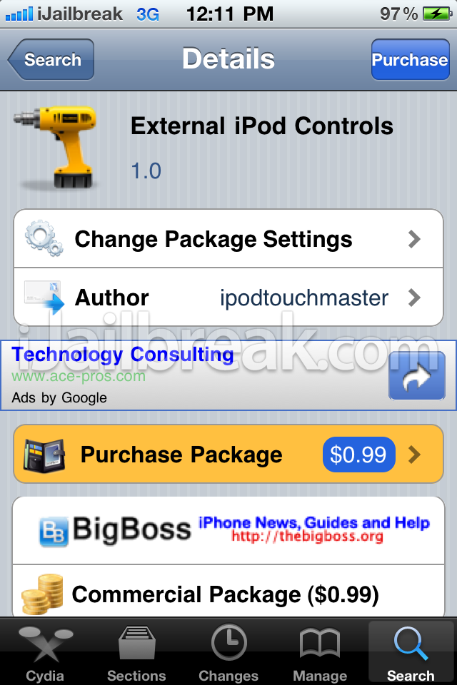 External iPod Controls Cydia Tweak