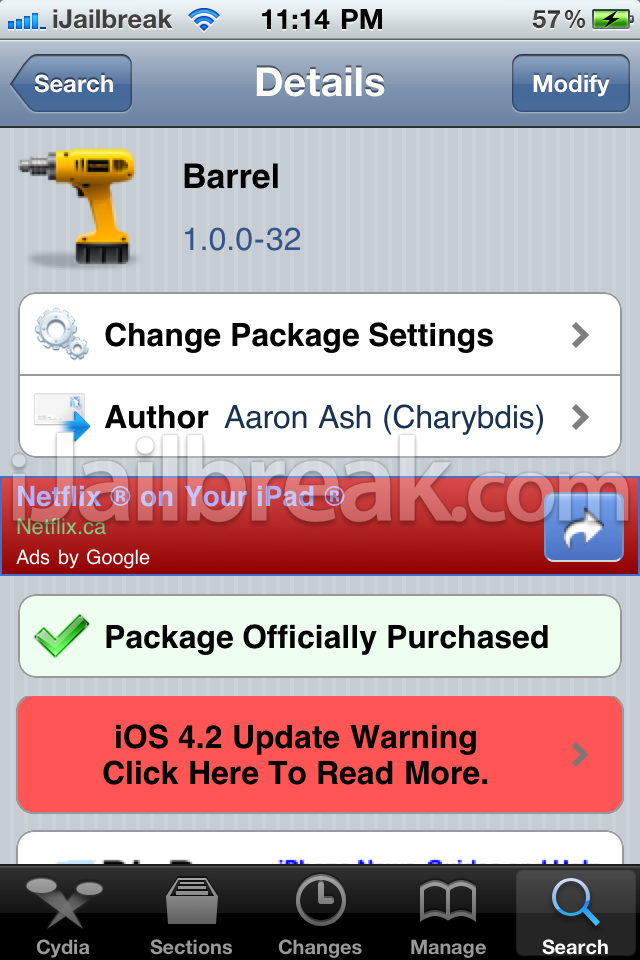 Barrel Cydia Tweak