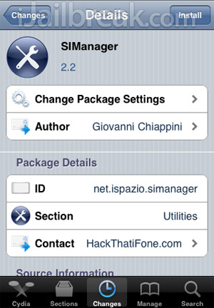 Simanager  Cydia -  2