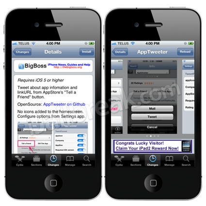 AppTweeter Cydia Tweak