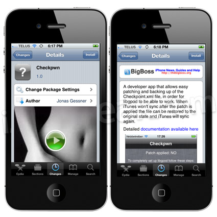 Checkpwn Cydia tweak