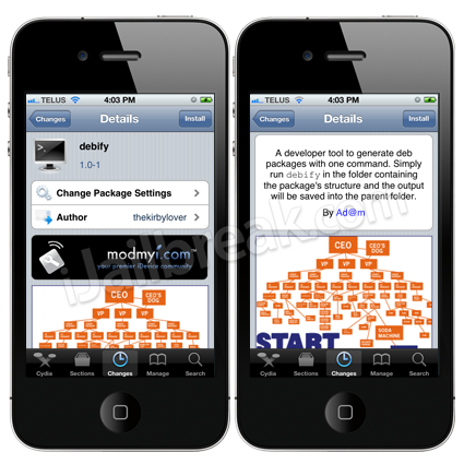 Debify Cydia Tweak