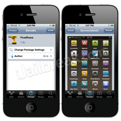 FivelRows Cydia Tweak