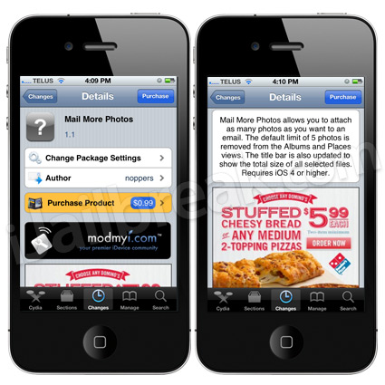 Mail More Photos Cydia Tweak