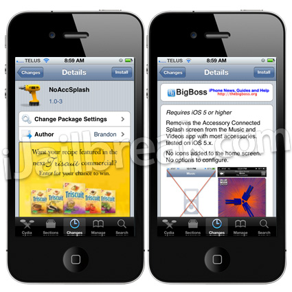 NoACCSplash Cydia tweak