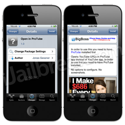 Open In ProTube Cydia Tweak