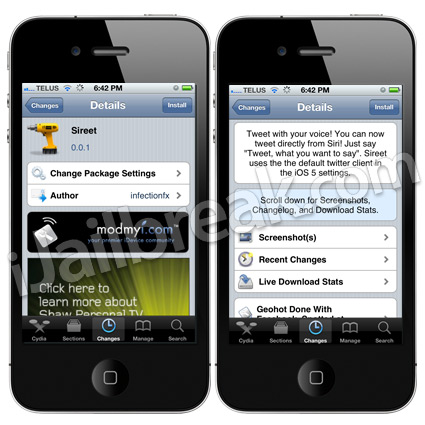 Sireet Cydia Tweak