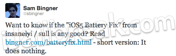 The iOS 5 Battery Fix Cydia Tweak Is Being Reported A Scam By Hacker ...