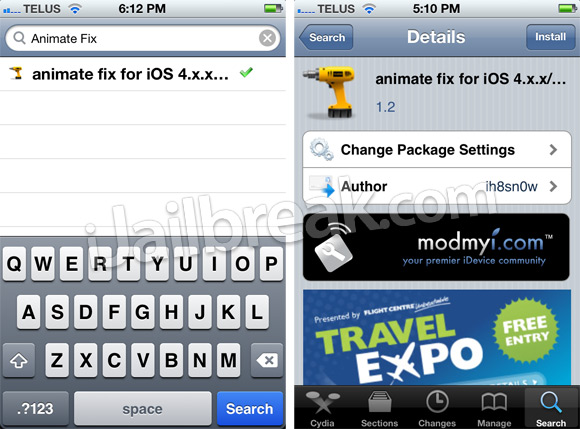 Animate Fix Cydia Tweak