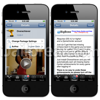 Overachiever Cydia Tweak