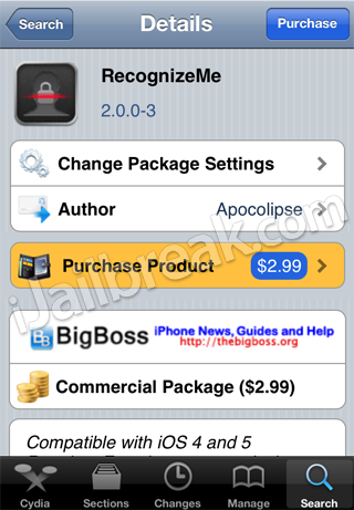 RecognizeMe 2.0 Cydia Tweak