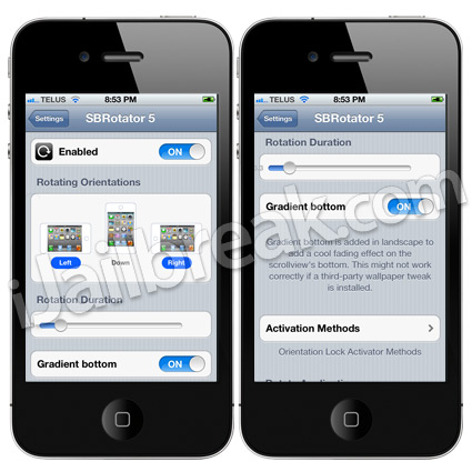 SBRotator 5 Cydia Tweak