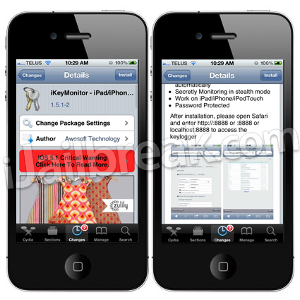 iKeyMonitor Cydia Tweak