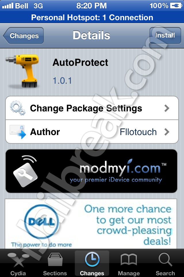 AutoProtect Cydia Tweak