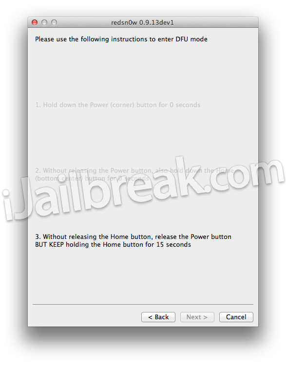 RedSn0w 0.9.13dev1 Mac OS X RedSn0w 0.9.13dev1 Mac OS X