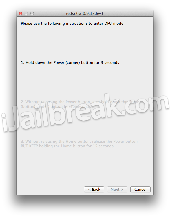 RedSn0w 0.9.13dev1 Mac OS X RedSn0w 0.9.13dev1 Mac OS X