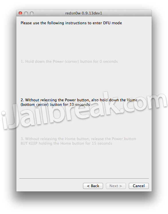 RedSn0w 0.9.13dev1 Mac OS X RedSn0w 0.9.13dev1 Mac OS X
