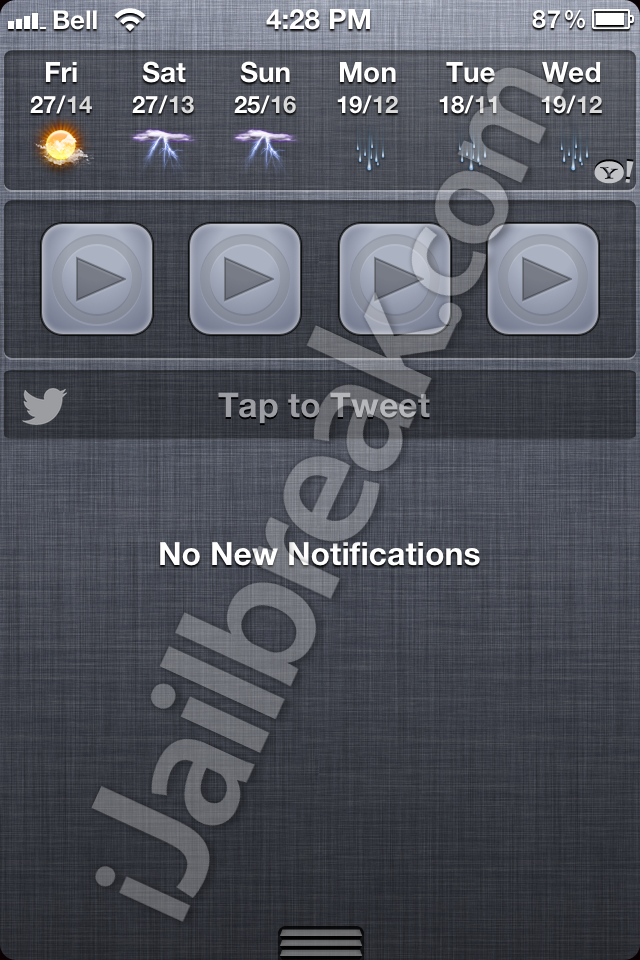 iOS 6 Twitter Widget For Notification Center Cydia Tweak