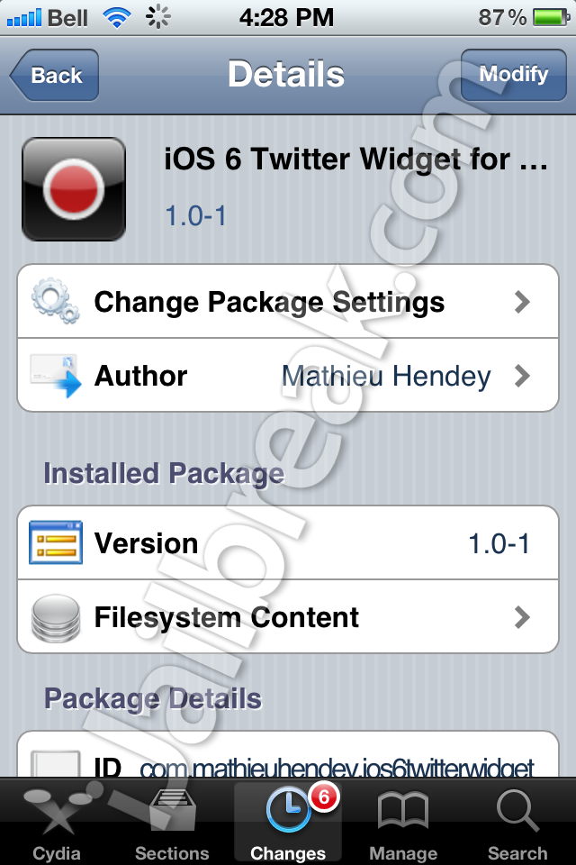 iOS 6 Twitter Widget For Notification Center