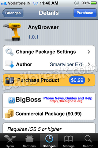 AnyBrowser Cydia Tweak