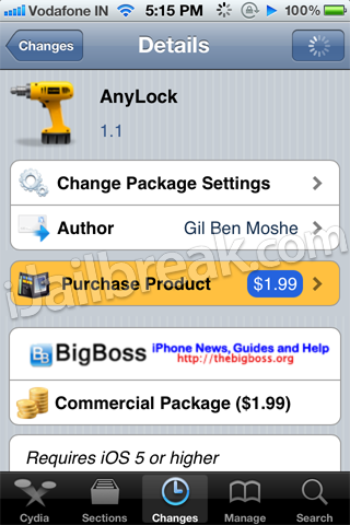 AnyLock Cydia Tweak