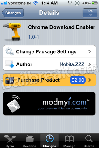 Chrome Download Enabler Cydia Tweak