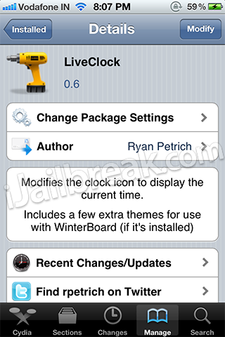 LiveClock 0.6 Cydia Tweak iOS 5