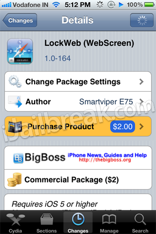 LockWeb (Lockscreen) Cydia Tweak