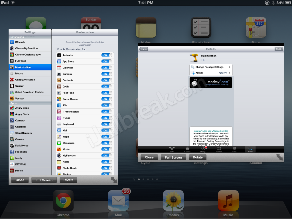 Maximization Cydia Tweak 