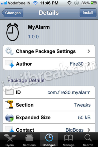 MyAlarm Cydia Tweak