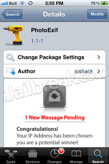 PhotoExif Cydia Tweak