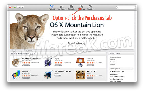 Re-Download OS X 10.7 Mountain Lion Mac App Store