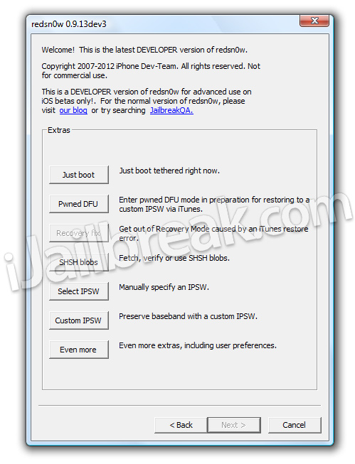 RedSn0w 0.9.13dev3 iOS 6 Beta 3 Jailbreak Windows RedSn0w 0.9.13dev3 iOS 6 Beta 3 Jailbreak Windows