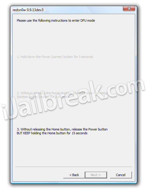 RedSn0w 0.9.13dev3 iOS 6 Beta 3 Jailbreak Windows