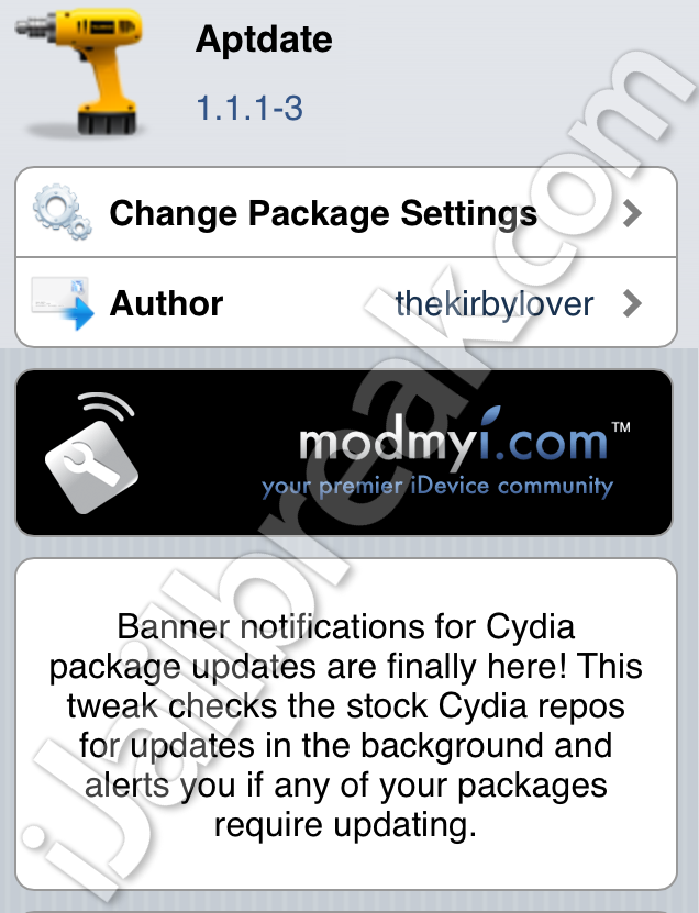 Aptdate Cydia Tweak iOS