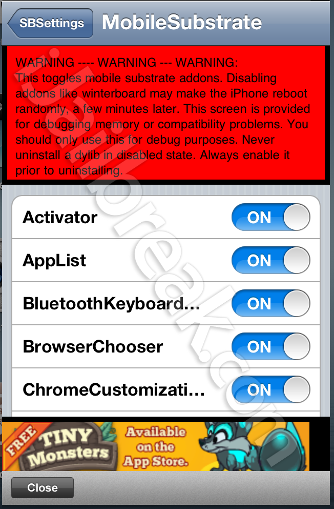 Fix And Remove Broken Cydia Tweaks Using SB-Settings