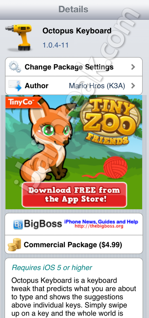Download Octopus Keyboard Cydia Tweak