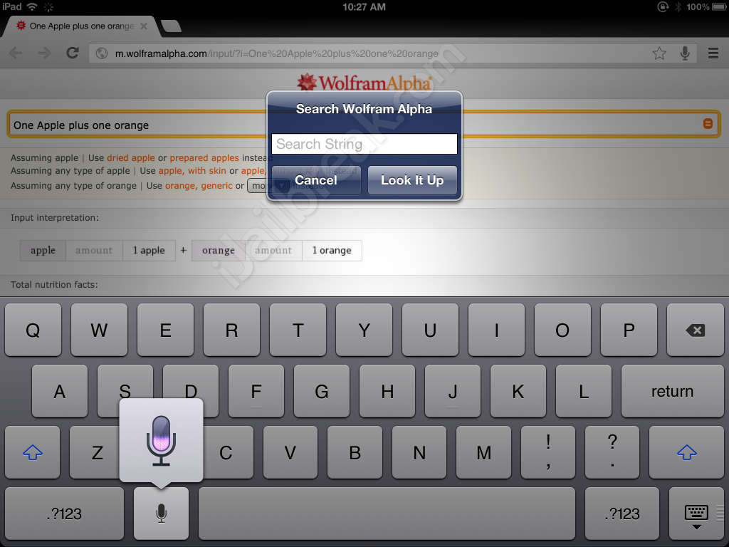 Wolfram Quick Search Cydia Tweak