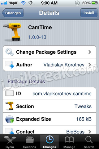 CamTime Cydia Tweak