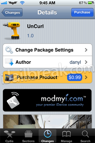 UnCurl Cydia Tweak