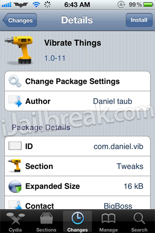 Vibrate Things Cydia Tweak