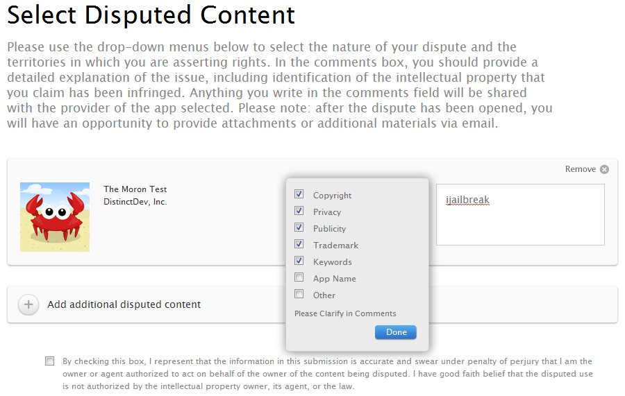 App Store Content Dispute Form Allows Users To Report Fraud
