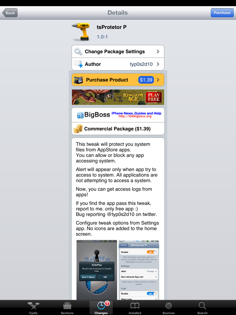 tsProtector P Cydia Tweak Alerts When An App Attempts To Access System Files