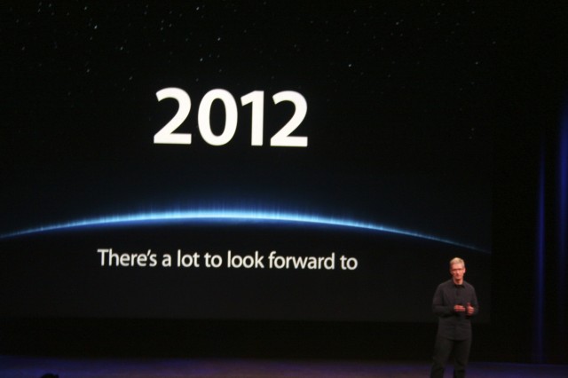 Tim Cook "2012 there's a lot to look forward to" Tim Cook "2012 there's a lot to look forward to"