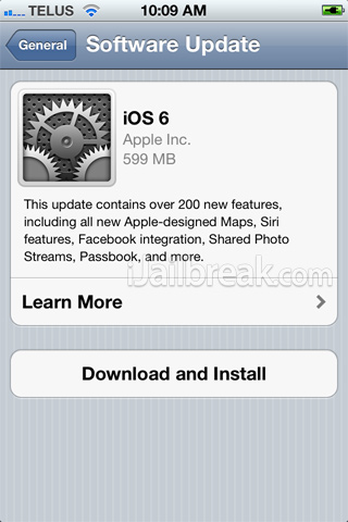 Upgrade To iOS 6 OTA